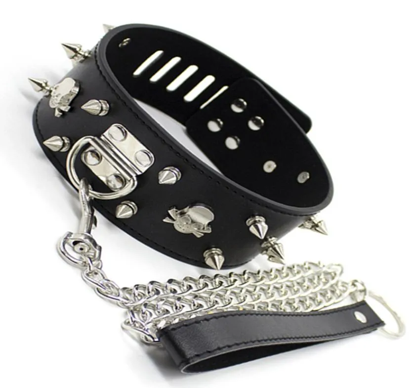 BDSM Sex Dog Collar Bondage Contrraintes d'esclaves verrouillables dans les jeux pour adultes pour les couples Fetish Sex Toys for Women and Men8371913