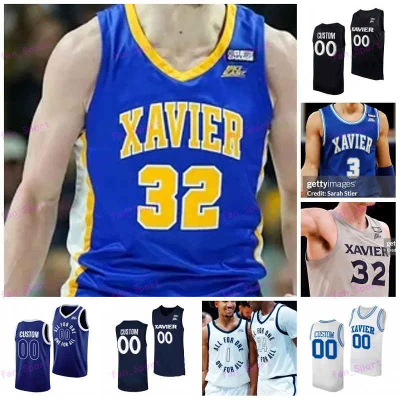 Xavier Musketeers Basketball Jerseys Customized Unisex Sizes, 12