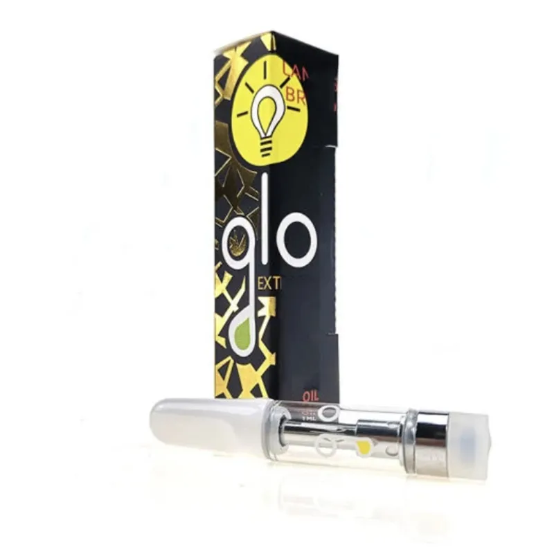 Best Sellinig Glo Extrakt Vape Carts Packaging Nyaste atomisatorer 0,8 ml 1,0 ml keramisk spole tomma patroner flera stammar med ny designvape penna