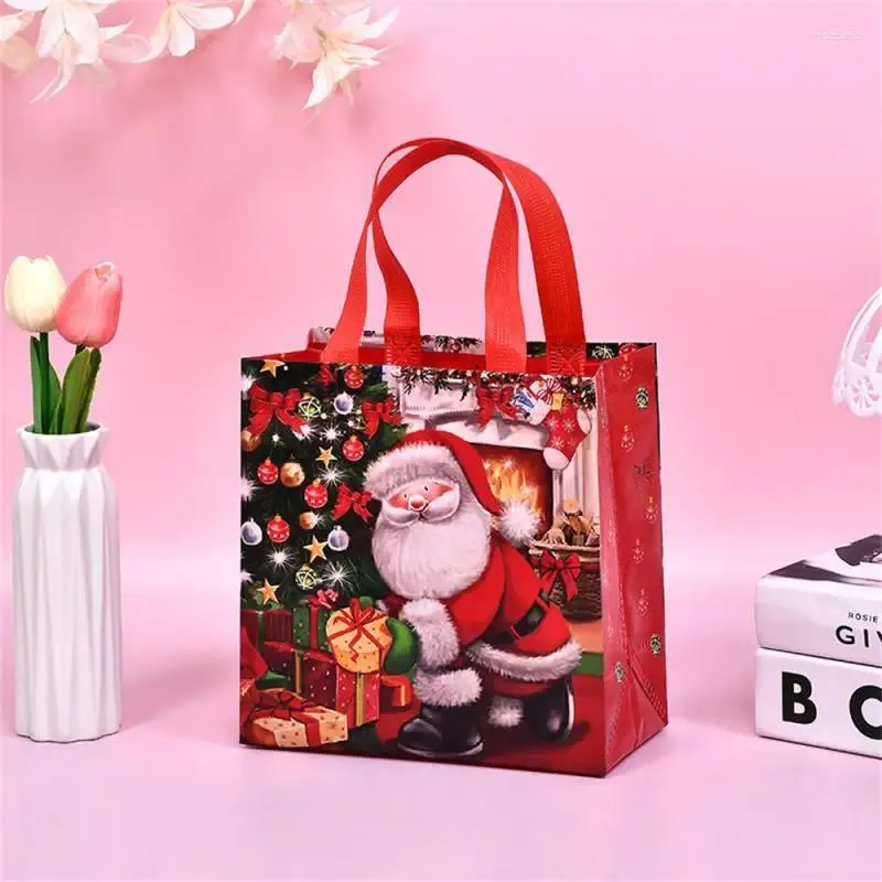 Decorazioni natalizie Borsa regalo cartone animato Festivo alla moda Simpatico portaoggetti per Babbo Natale La decorazione più votata fornisce le esigenze dei bambini