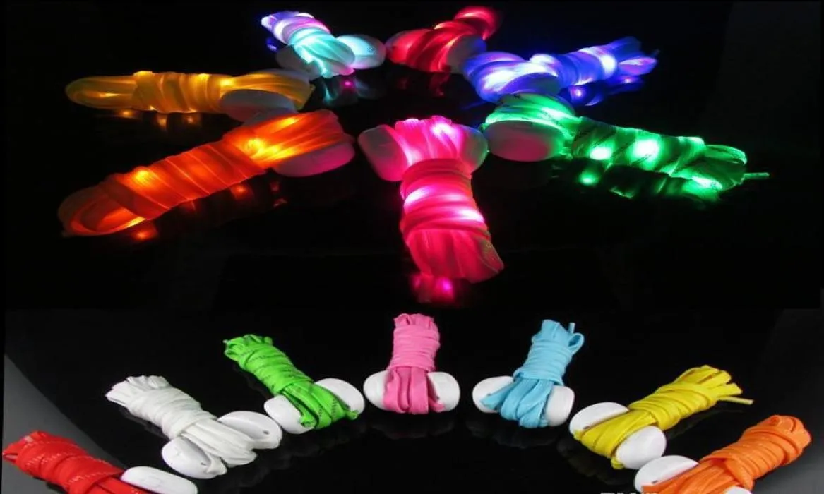 Nouvelle arrivée Gadgets électroniques coloré LED flash chaussure dentelle fibre optique lampe lumineuse perles lacets de chaussures éclairer en nylon brillant Shoel5270123