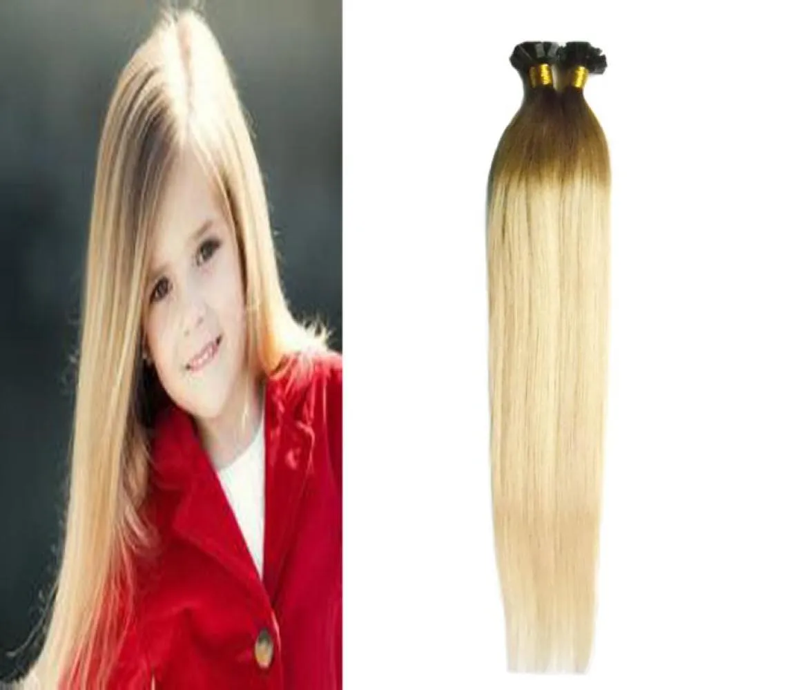 T4613 100g Blonde Fusion Hair Extensions ombre les cheveux pour augmenter la capsule Flattip 100s 4b 4c ombre Human Hair2839817