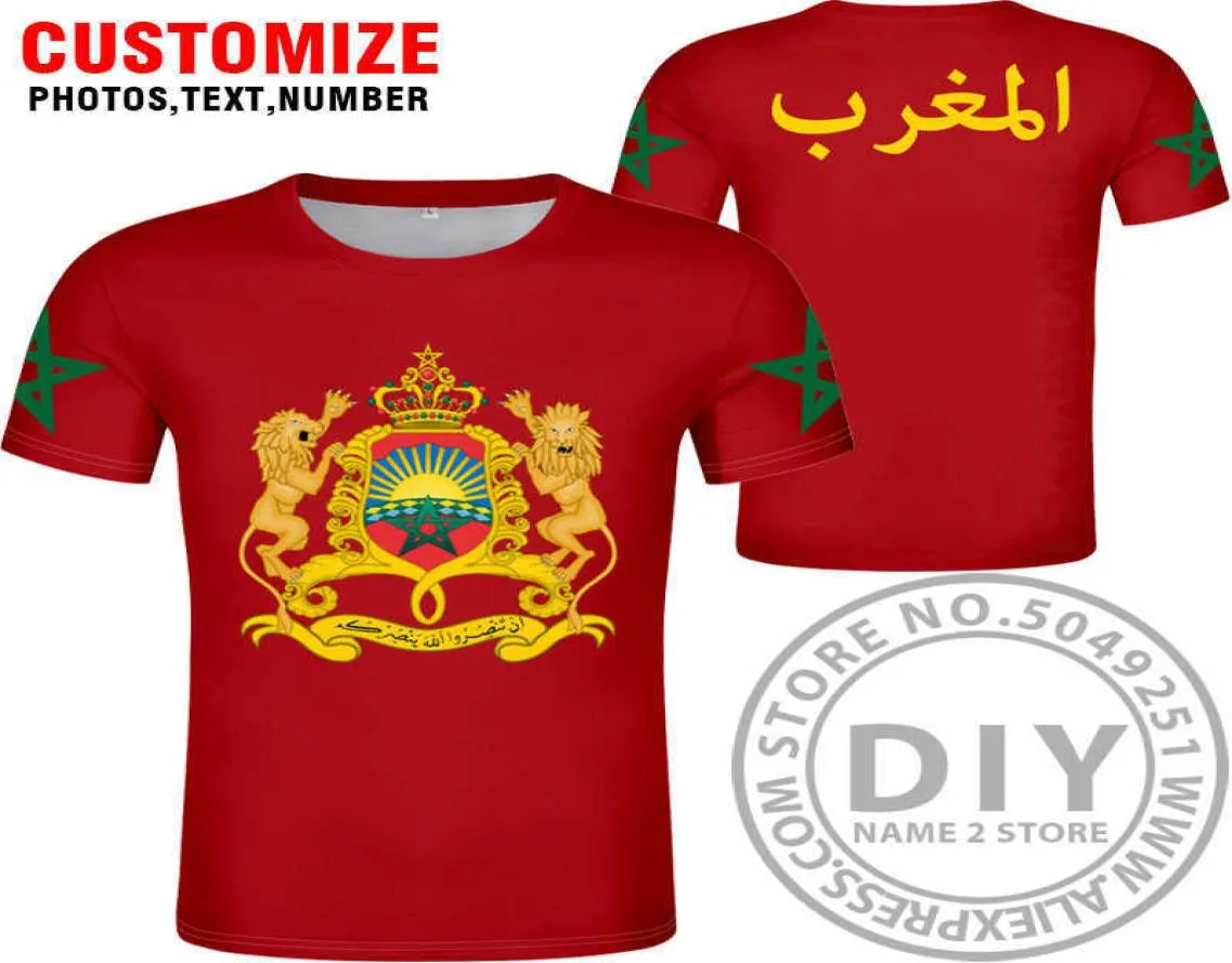 Maroc drapeau National t-shirtsmaroc People039s t-shirt mode Style ethnique sport décontracté Harajuku t-shirt ample X06023825666