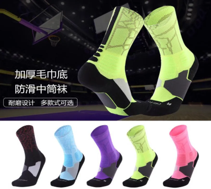 Новые элитные мужские носки, утолщенные спортивные чулки с высокой трубкой, мужские носки039s, профессиональные длинные баскетбольные носки8293051