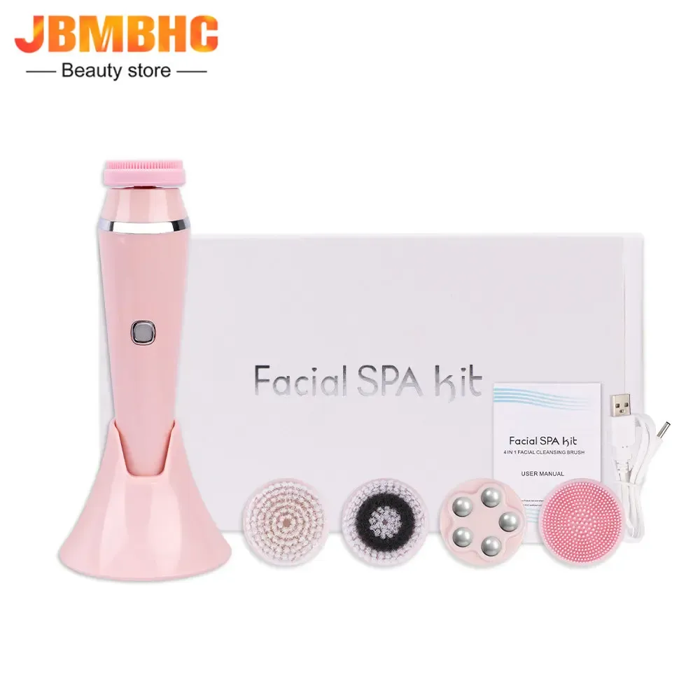 Devices Silicone Facial Cleansing Brush Electric Waterproof Face Cleaner Blackhead Removal Acne Pore Clean Portable Deep Cleaning Remove