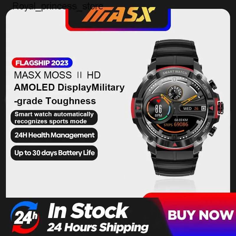 Altri orologi MASX MOSS II Display AMOLED intelligente da 1,43 pollici 420 mAH Chiamata Bluetooth Grado militare Durevole Impermeabile Sport Uomo e donna Q240301