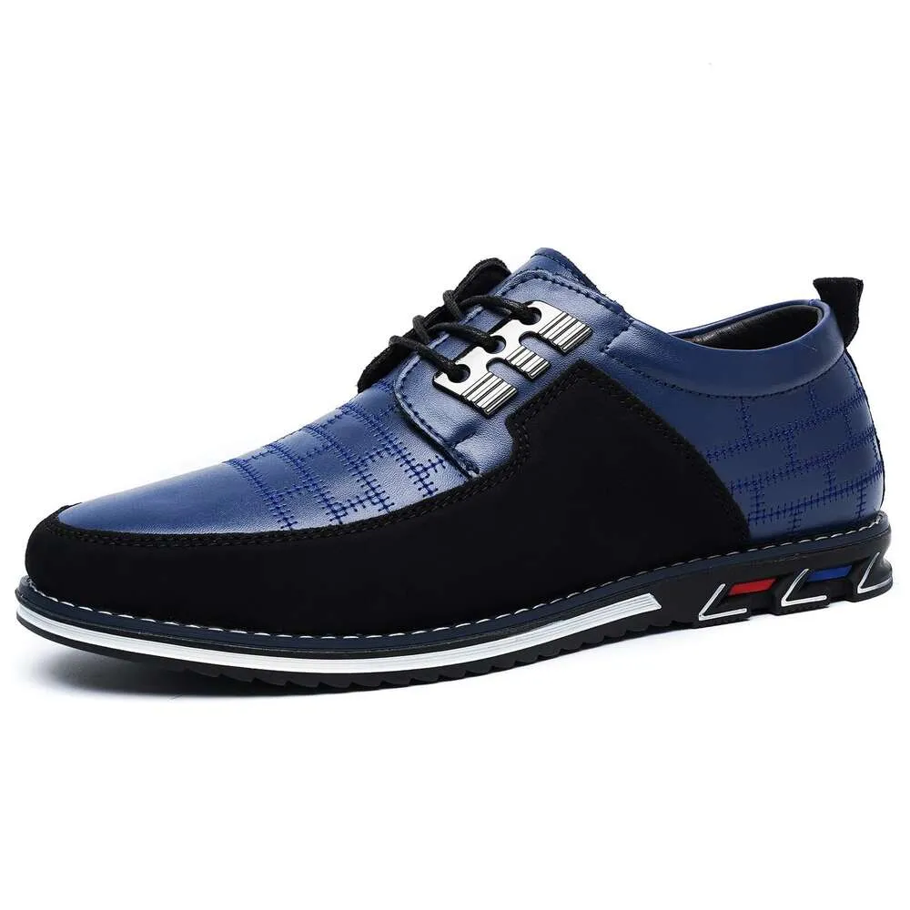 GSOHINO Masculino Oxford casual empresarial com cordões mocassins de couro moda calçados esportivos formais respirável confortável trabalho de escritório caminhar e dirigir