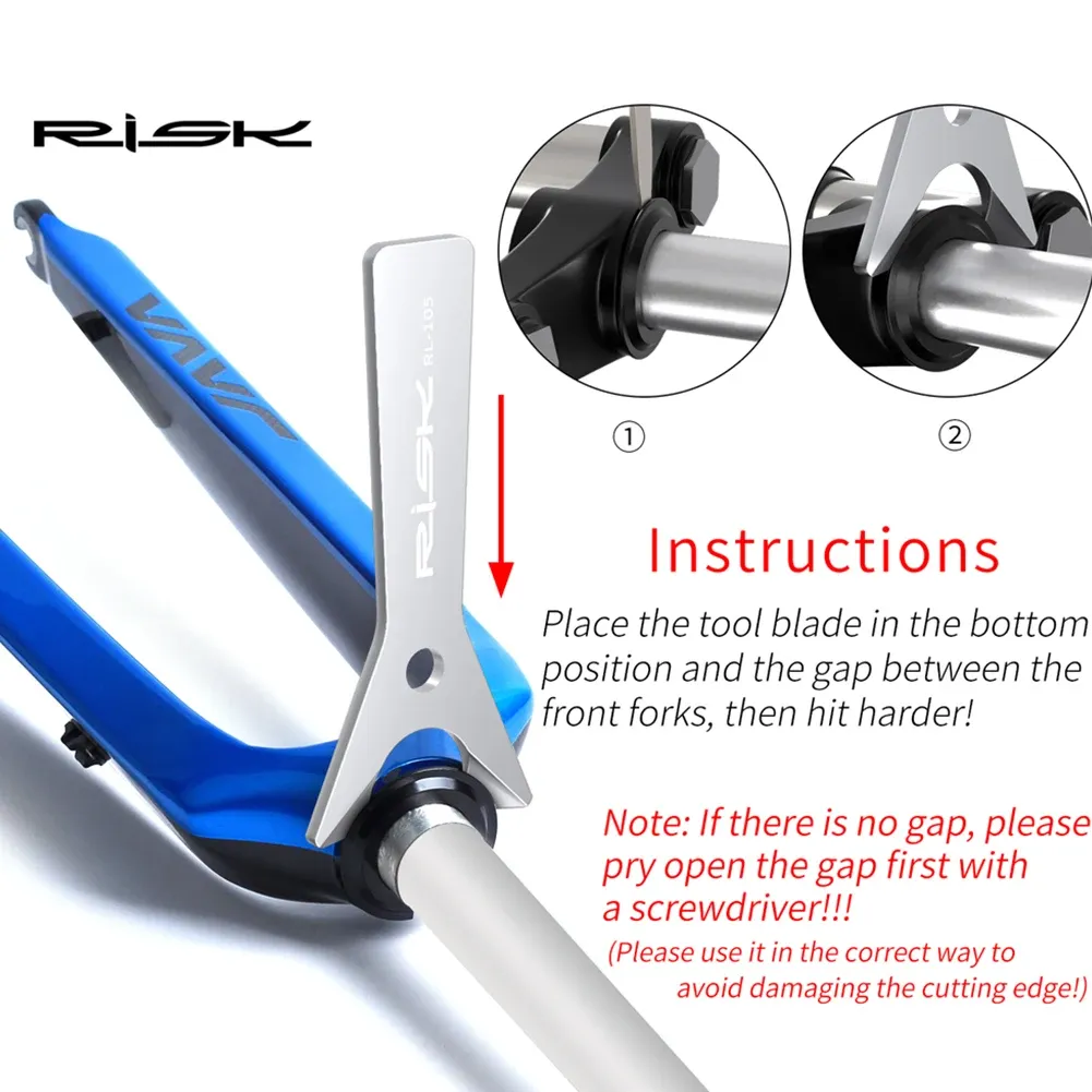 Tools Bike Upper Lower Bowl Removal Tool Steel Headset Press Tool with Hanging Hole Bicycle Crown Race Remover for Road Bike Bicycle