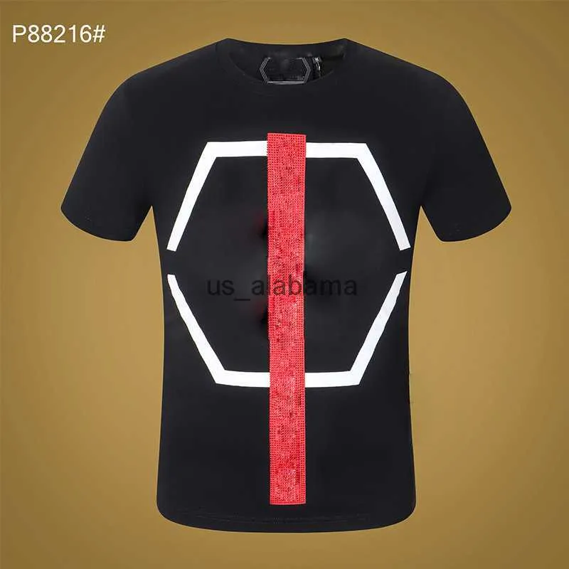 Erkek Tişörtler Tasarımcı Kafatası Erkek Yılan Tees Yaz Temel Katı Kristal Dolar Kaykay Punk T-Shirt Gömlekleri Lüks Giyim Ayı Aşıklar Kısa Kol 240301