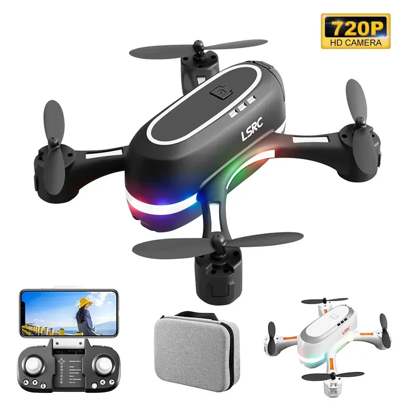 Möss nya LS Mini Drone 4K 1080p HD Dual Camera med WiFi FPV Optical Flow Aerial Photography Profesional RC Quadcopter Boys Toys