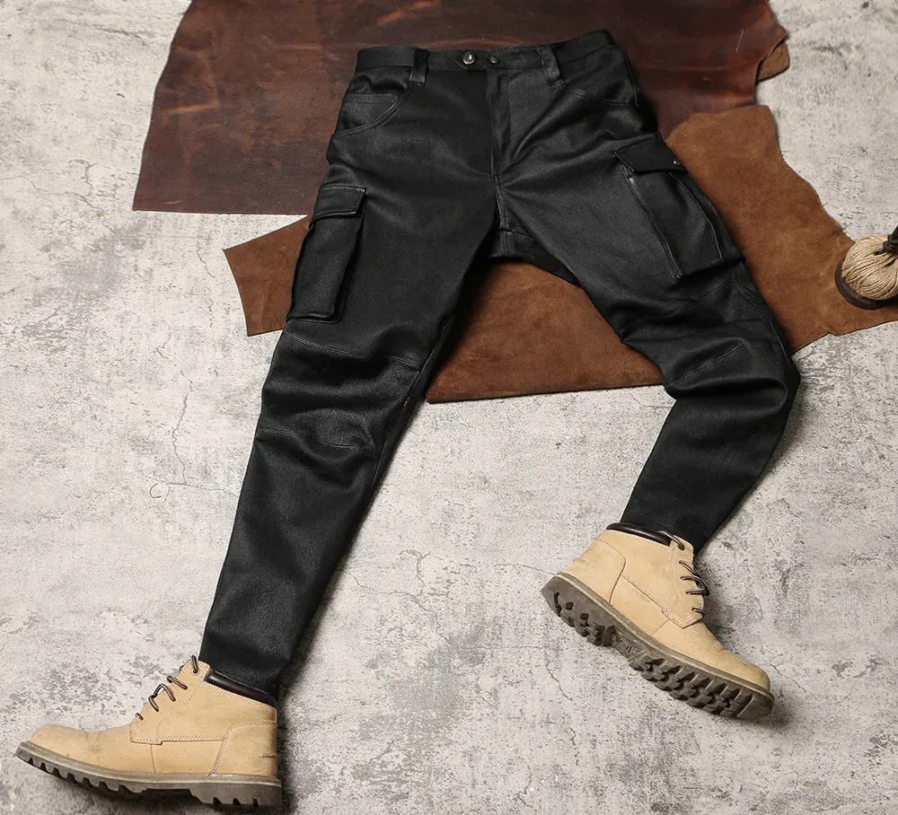 Broek DSP750 rockcanroll 1,3 mm usa echte koeienleren motorfietsbroek vintage zware duurzame stijlvolle cowhide rider broek