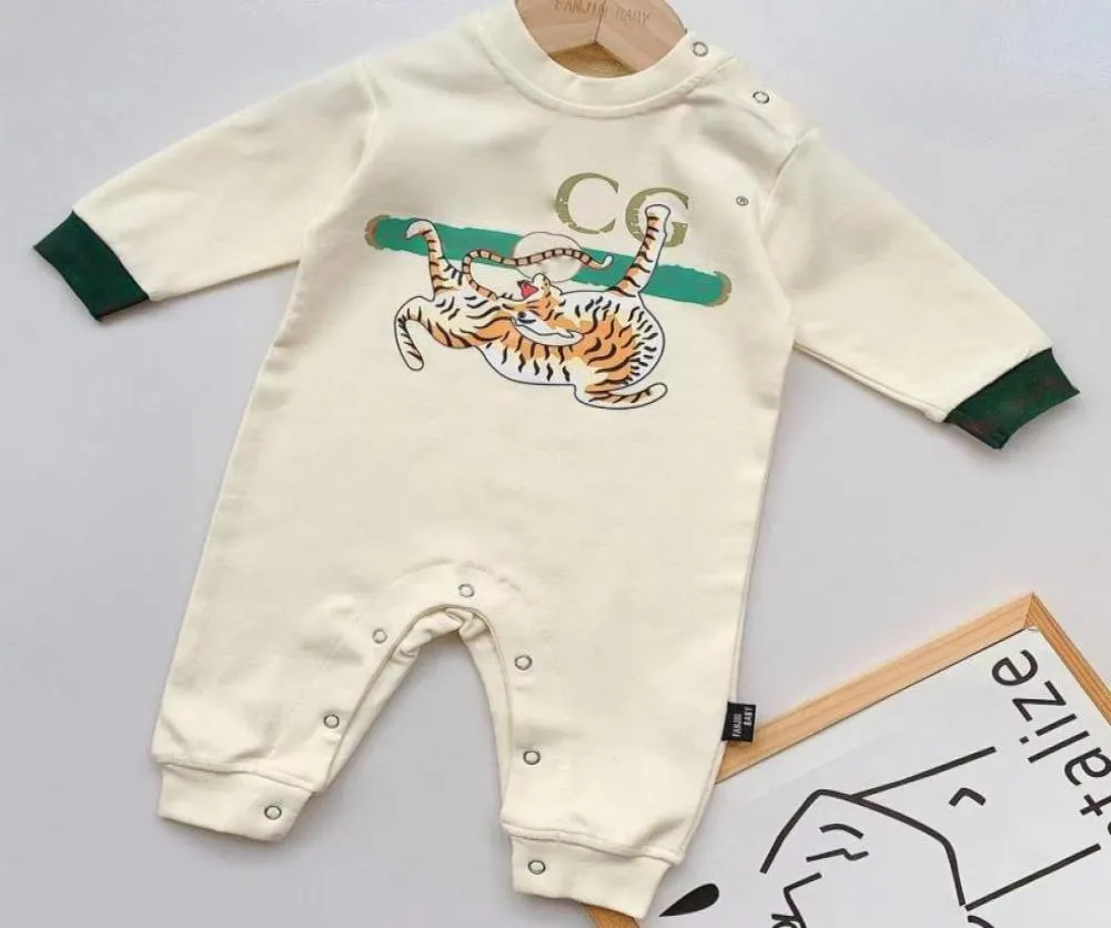 Designer nyfödd baby flicka pojke rompers kläder spädbarn flickor tecknad björn tryck kort ärm jumpsuits onesie bodysuit 2022 topps br2290429