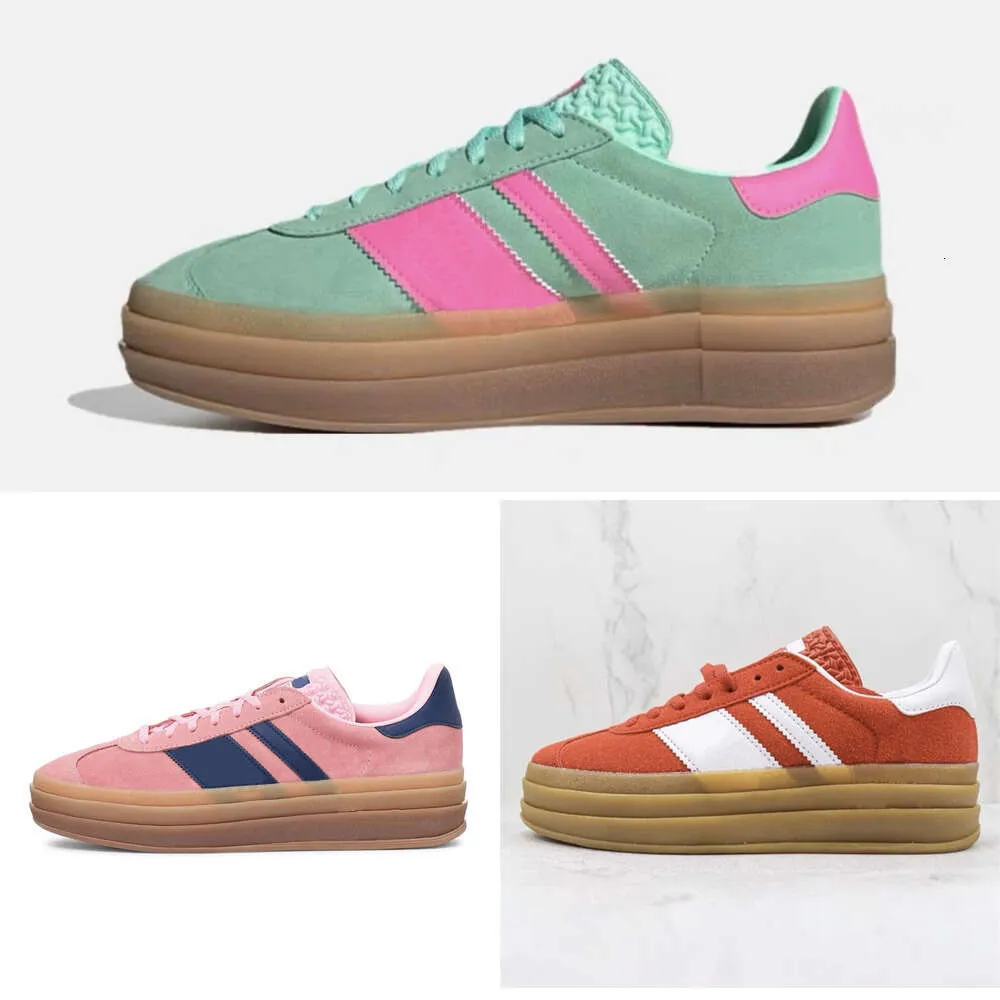 Scarpe casual Gazelle Campus Bold Designer Scarpe da donna Sneakers Bold Pink Glow Pulse Mint Pink Core Nero Bianco Solar Super Pop Pink Quasi giallo Donna Sport 630