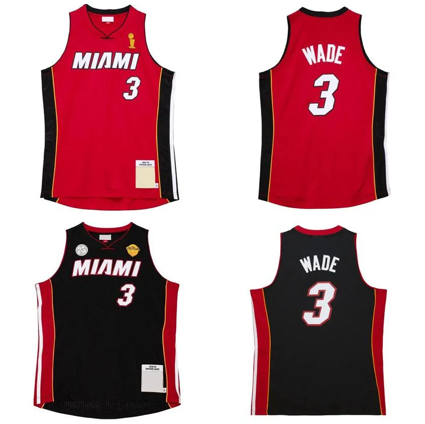 Maglia da basket personalizzata n. 3 Dwayne Wade 2005-06 2012-13 Finali 25 maglia Maglia retrò classica Hardwoods S-6XL