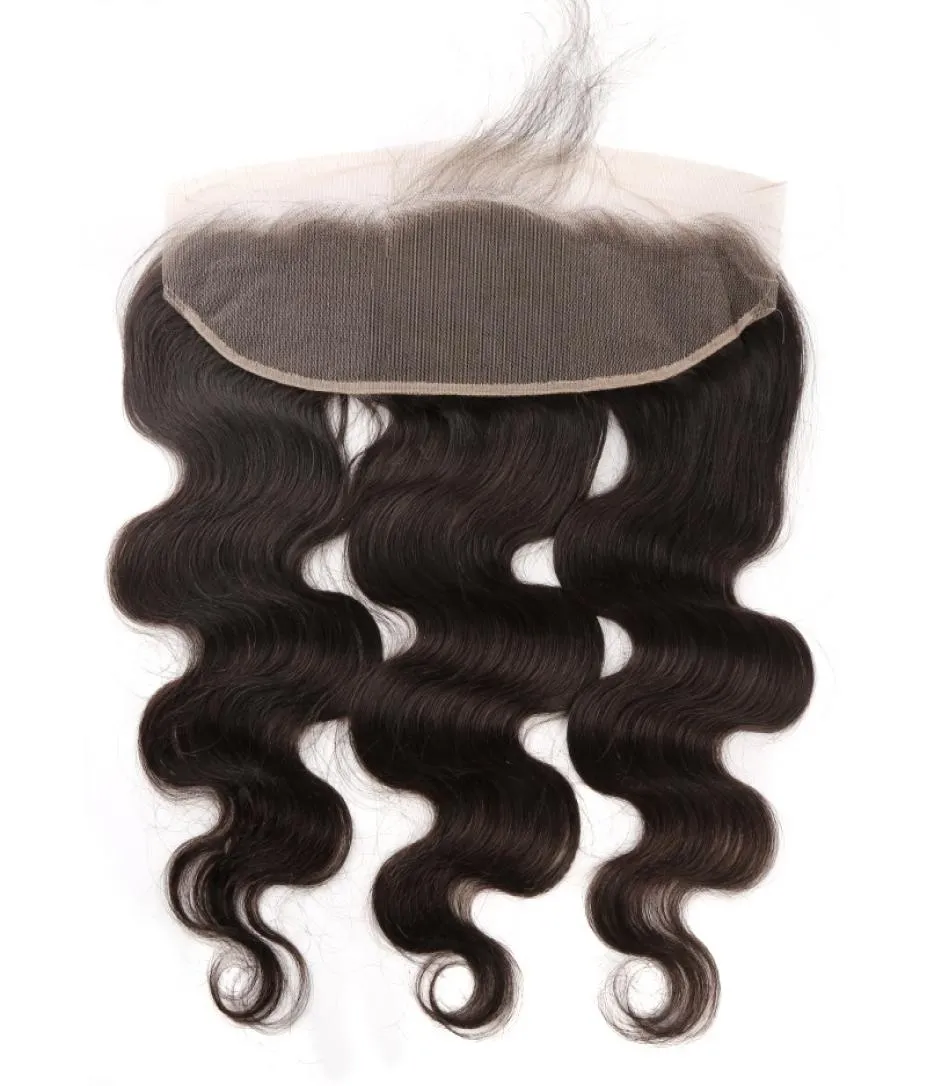 Body Wave Kant Frontale Sluiting 13x4 Braziliaans Maagdelijk Haar Weeft Middelste Deel Top Sluitingen Onbewerkte Kanten Frontale Haarstukjes Gre5663348