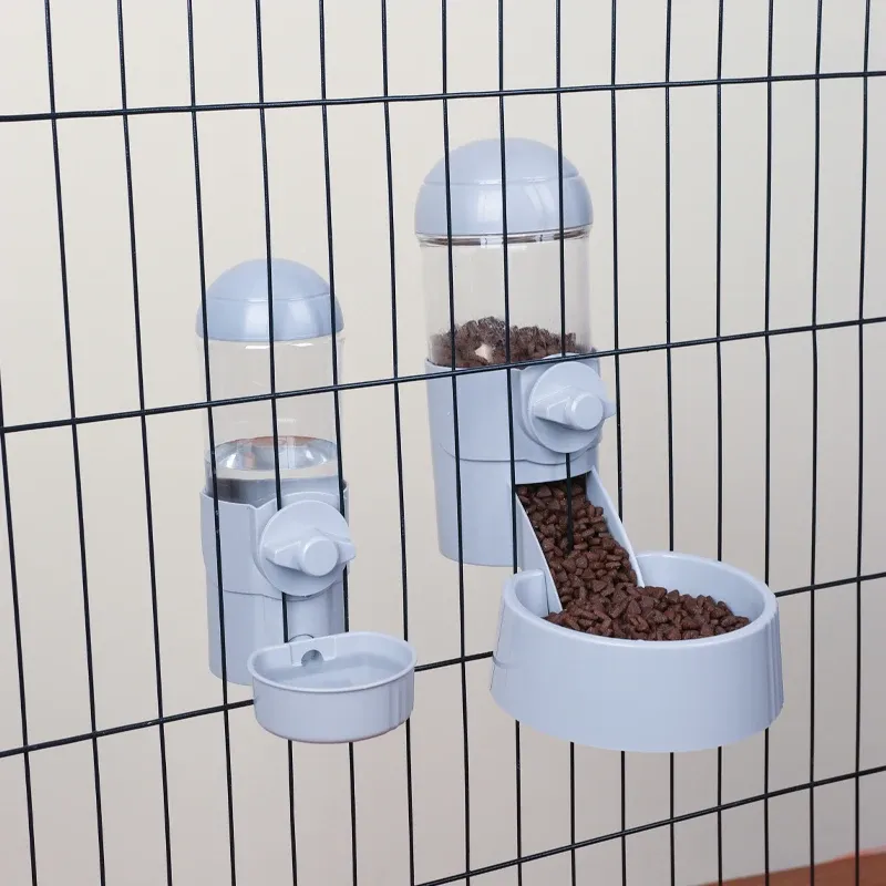 Supplies Grands bols pour animaux de compagnie Cage suspendue Automatique Feeder Water Bottle Food Food Contender Dispeners Dispeners pour chiot chat Rabbit Nourching Productive