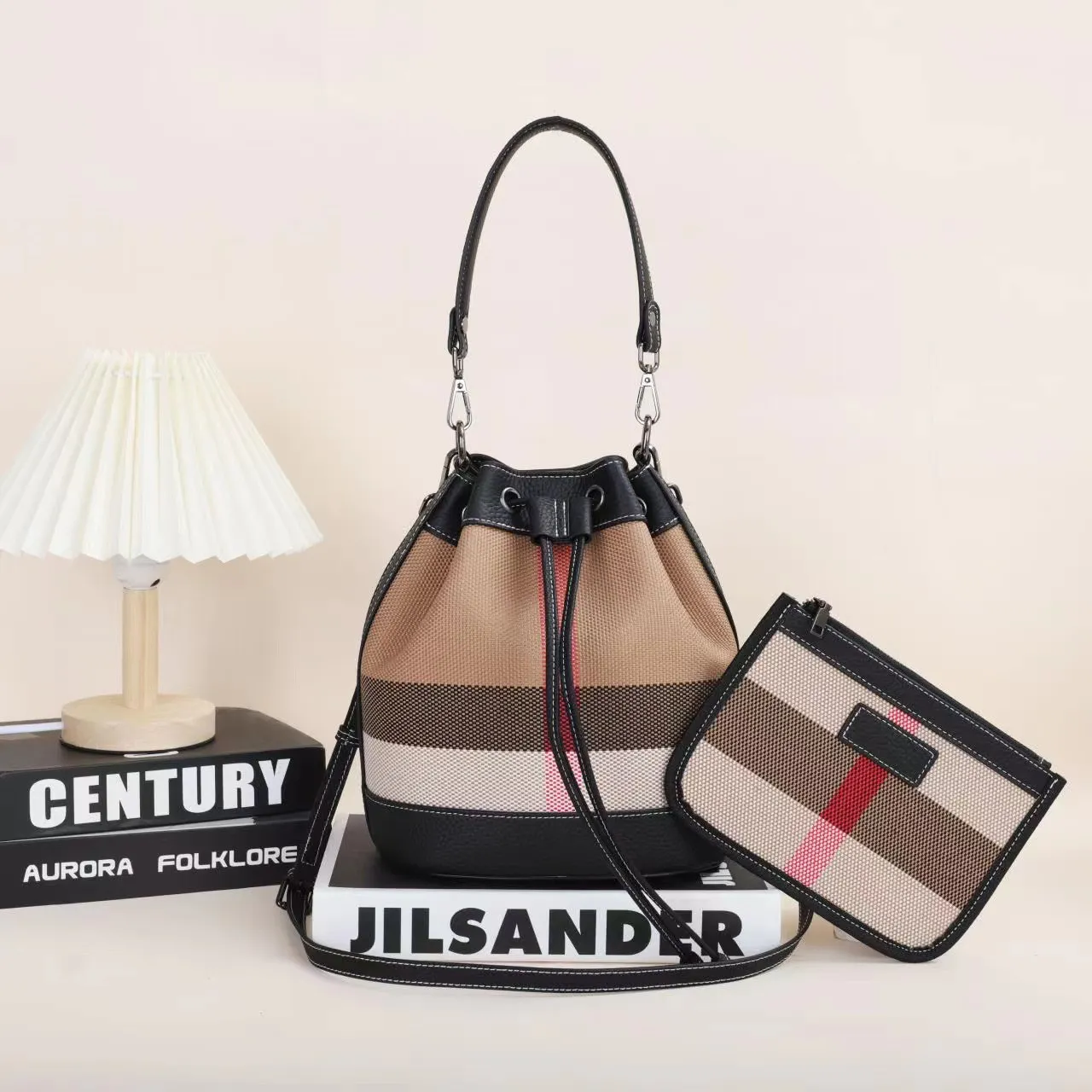 Designer Brand DrawString Bucket Bag For Women Axel Luxury Purse and Handbag Designer Crossbody Satchel