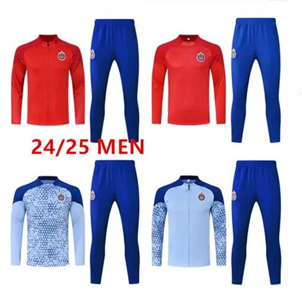 Chivas 2024 Soccer Tracksuit Long Sleeve Football Shirt Set Men s Training Jersey Kit Set Official Licensed Liga MX Product