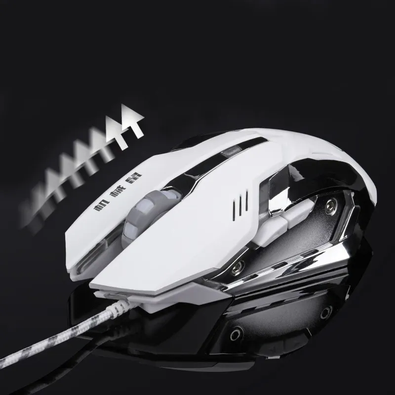 Mice Gaming Mouse Ajustable 3200 DPI 6 Buttons Optical Highgrade USB Wired Game Mouse Gamer 4 Color Breathing Light