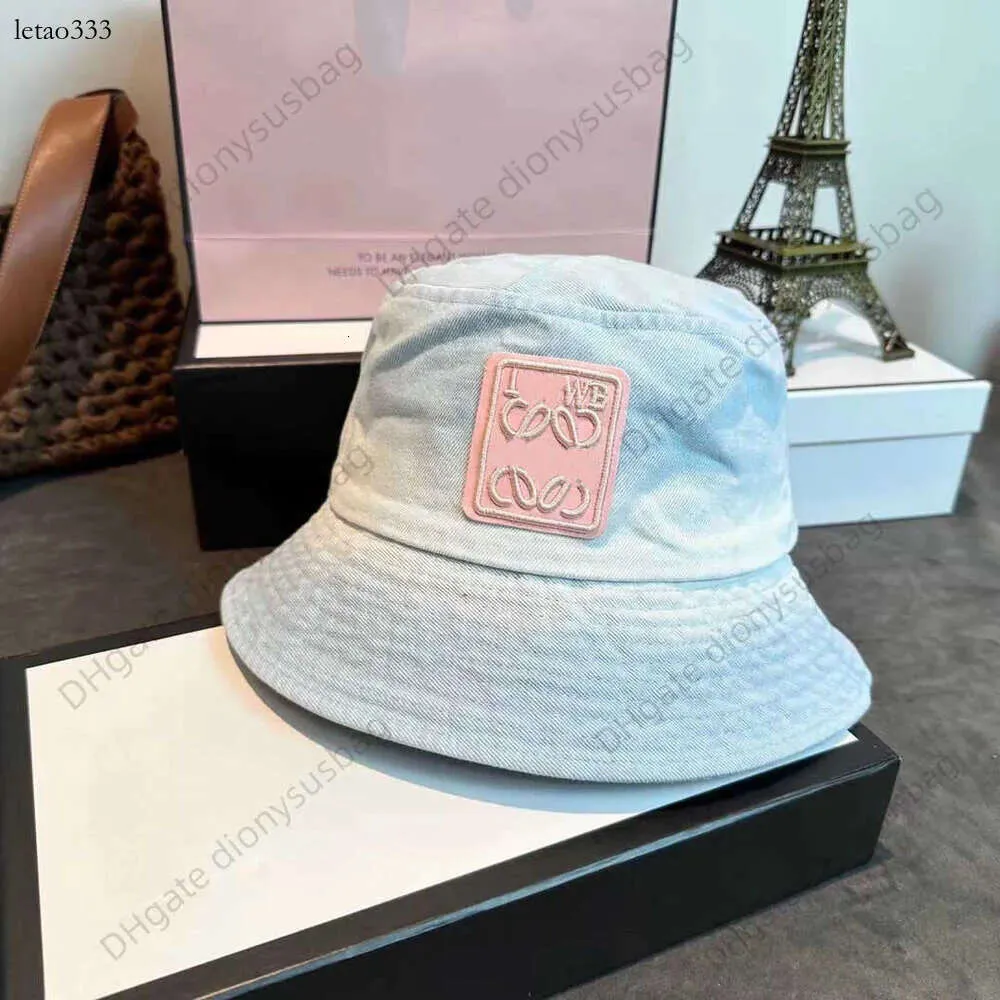 Chapeau en Denim Lowe de haute qualité pour femme, seau de marque à la mode, bassin de protection solaire