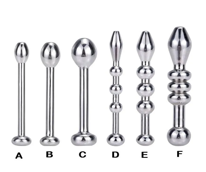 Penis Plug Metal Urethral Dilator Stainless Steel Male masturbation urethra Sounding Stimulation Adult Sex Toys Product For Men5298026