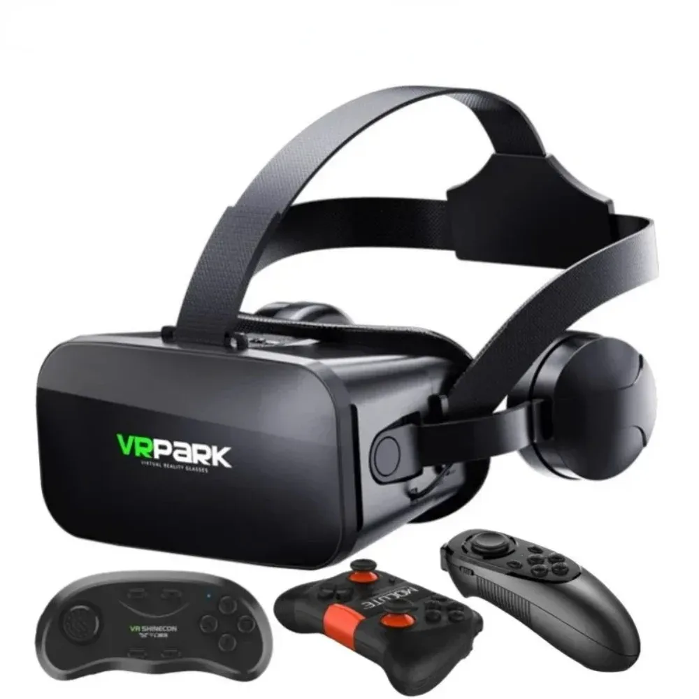 Dispositivi 4K Realtà Virtuale Occhiali 3D Box Stereo VR Google Casco per cuffie in cartone per telefono IOS Android Max 6.7", Rocker