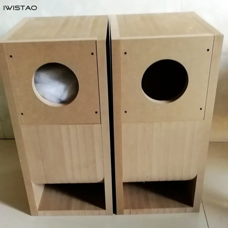 Speakers IWISTAO HIFI 3~4 Inches Full Range Speaker Empty Cabinet Kits 1 Pair MDF Labyrinth Structure for Tube Amplifier