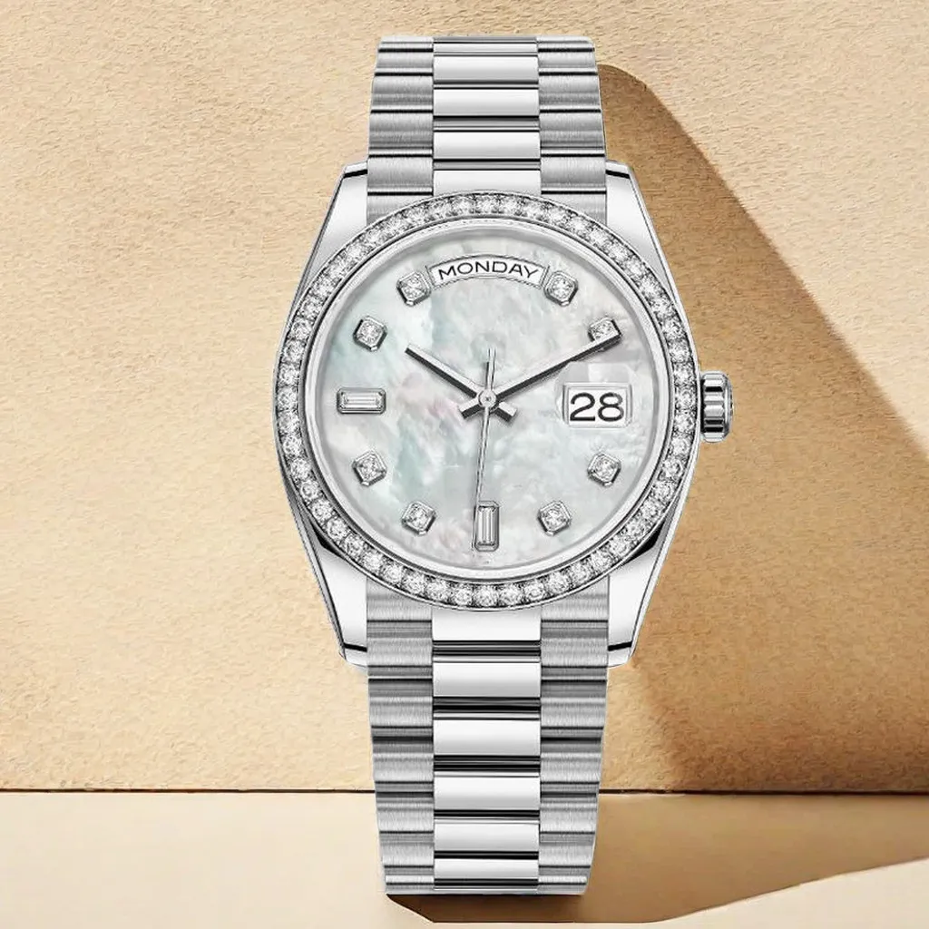 Man Designer zegarki zegarki Automatyczne zegarek 40 mm 36 mm Pełna stal nierdzewna Przesuwana klamra pływak Lady Watch Sapphire Luminous Waterproof Pary Prezent