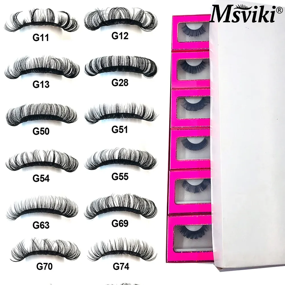 Cils En Gros Naturel DD Curl Russe Vison Cils Fournitures 3D Faux Vison Cils Boîte Paquet 5D Faux Cils Extensions Maquillage