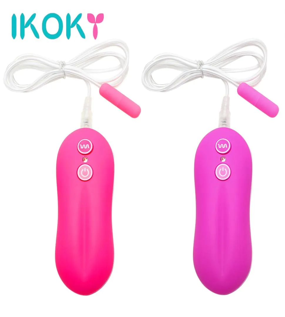 IKOKY Plug urétral vibrateur Sex Toys pour femmes oeuf vibrant télécommande étanche Mini balle vibrateur pénis Plug Massage Y13981164