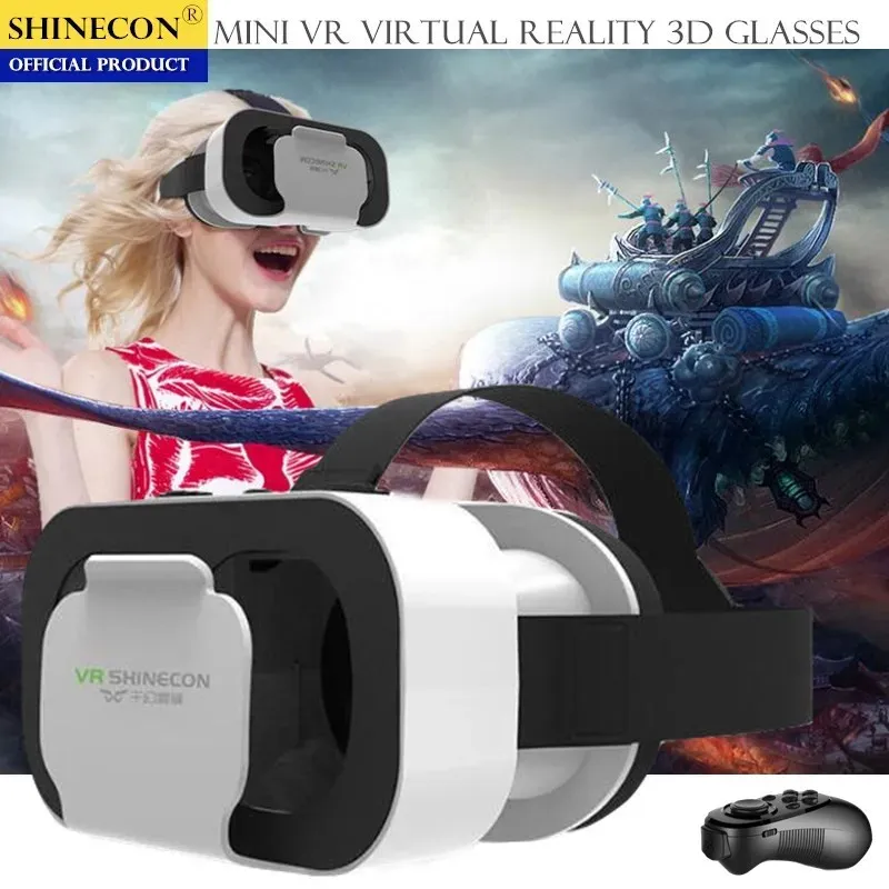 Cihazlar Orijinal G05A Imax Dev Ekran VR Gözlük 3D Sanal Gerçeklik Kutusu 4.56.5 "Akıllı Telefon, Match Joystick için Google Karton Kaskı