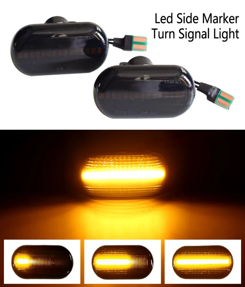 LED Flowing Water Dynamic Turn Signal Side Marker Indicator Light For Renault Clio1 2 Espace Kangoo Laguna Master Megane Dacia1009626