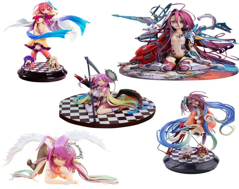 NO GAME NO LIFE FLUEQEL JIBRIL SEXY GIRLS ANIME PVCアクションフィギュアトイズアニメフィギュア子供のためのおもちゃの子供たちのクリスマスプレゼントT200824190968