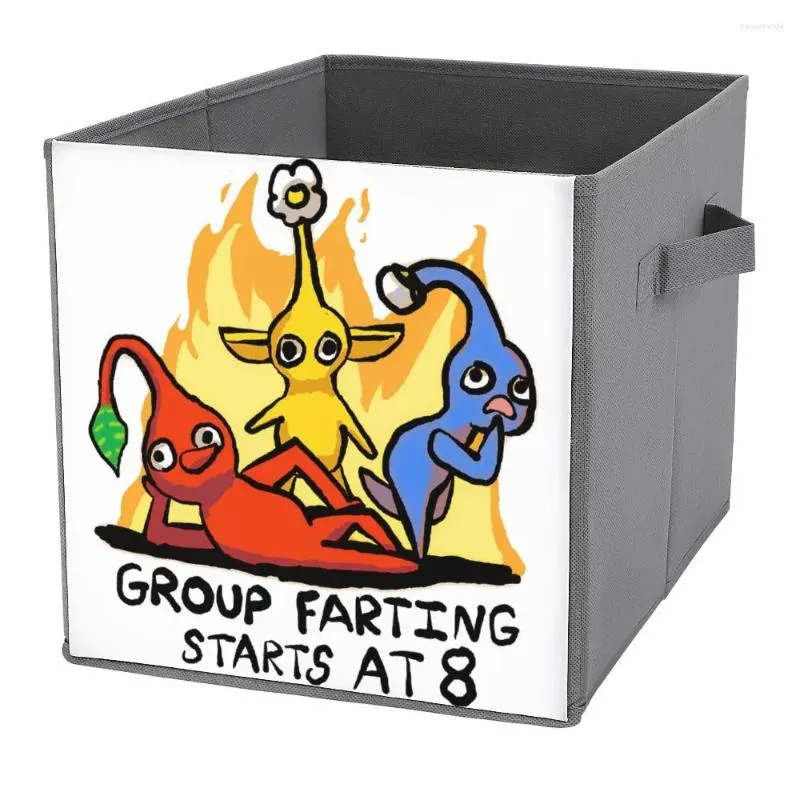 Borse portaoggetti Pikmin Inspired Group Farting Inizia alle 8 Scatola pieghevole Divisione organizzatore per serbatoi Simpatici giocattoli per animali domestici Durevoli C