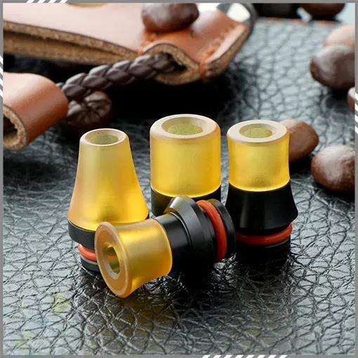 Black POM+PEI Wide Bore 510 Drip Tips, 4 Types PEI Plastic Mouthpieces for Smoking Devices - Free DHL Shipping