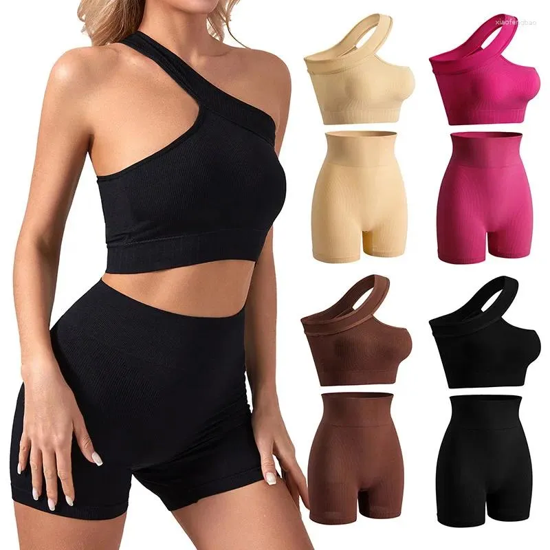 BHs Sets LEM Frauen Nahtlose Sexy Sport Yoga Set Drahtlose Komfortable Atmungsaktive BH Und Niedrige Taille Höschen Im Freien