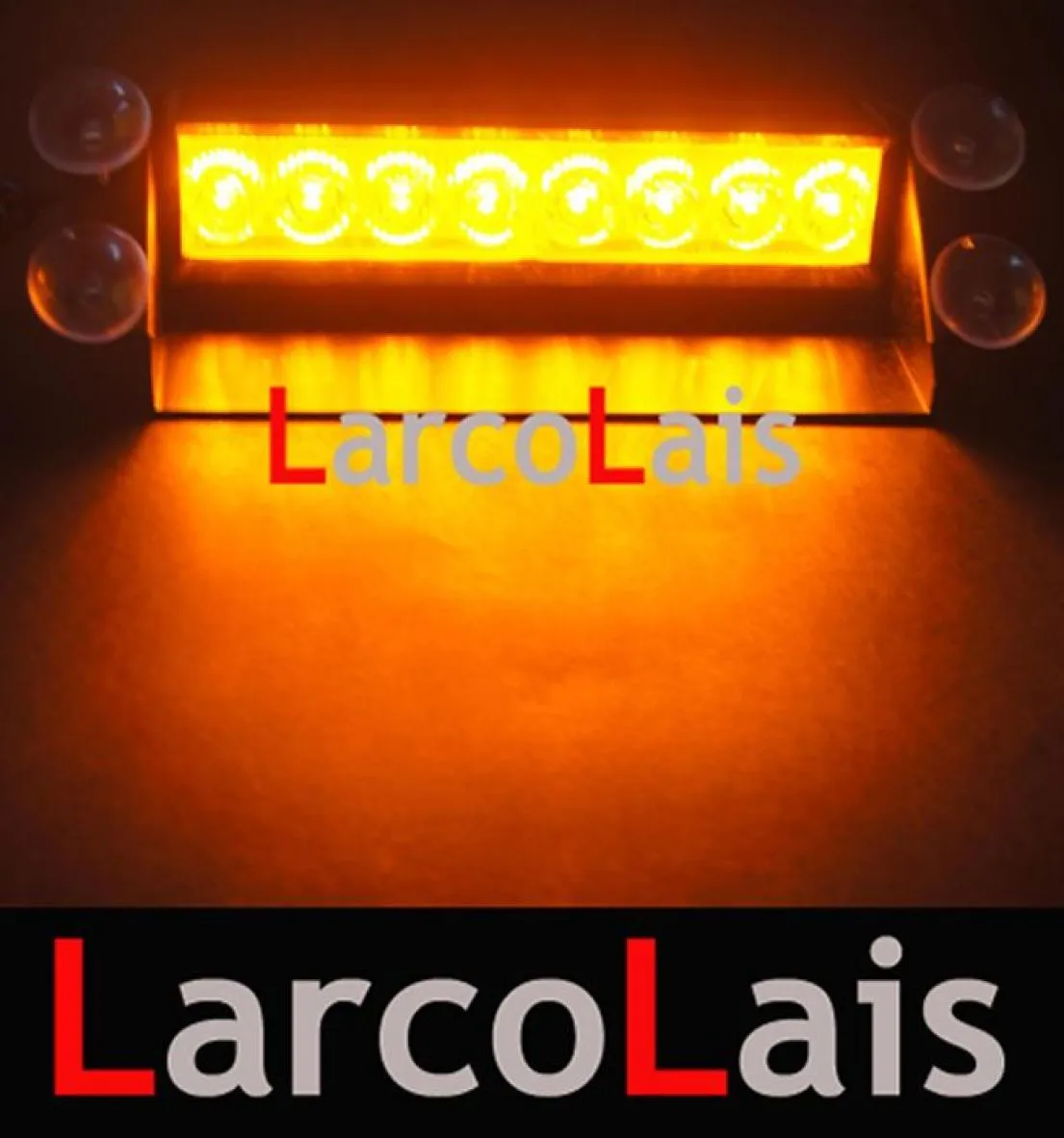 Larcolais 8 LED High Power Strobe Lights Fireman Frashing緊急警告消防車トラックモーターライト4289213