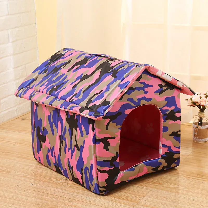 Mats Stray Cat's Nest Waterproproof's House's House Dog's Nest Outdoor Stray Gat's Warm House Pet Villa House può essere piegata e lavata