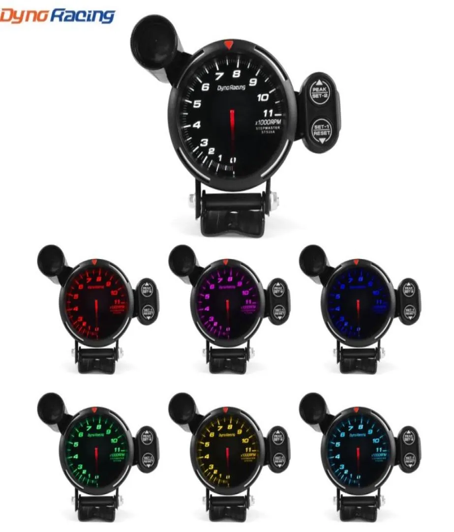 Dynoracing 80MM High Speed stepper motorTachometer Gauge 7 Colors 011000 RPM Meter With Shift Light TT1015044985360