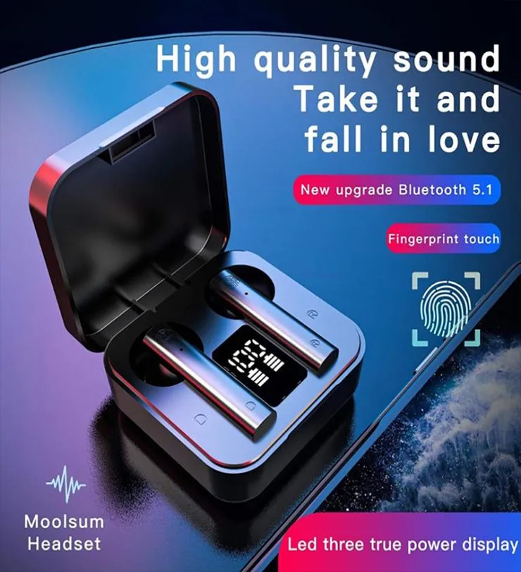 Kulaklıklar Air2s Bluetooth 50 Stereo True Kablosuz Bluetooths Kulak Kulak Asma Tip Hafif ve Şarj C8125569