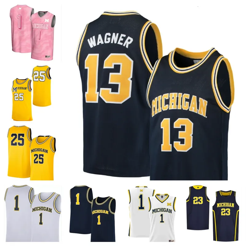 Michigan Wolverines 31 Harrison Hochberg 2 Tray Jackson 24 Maglia da basket Youssef Khayat 13 Nkamhoua 32 Tarris Reed Jr. 34 Jackson Selvala 42 Will Tschetter personalizzato