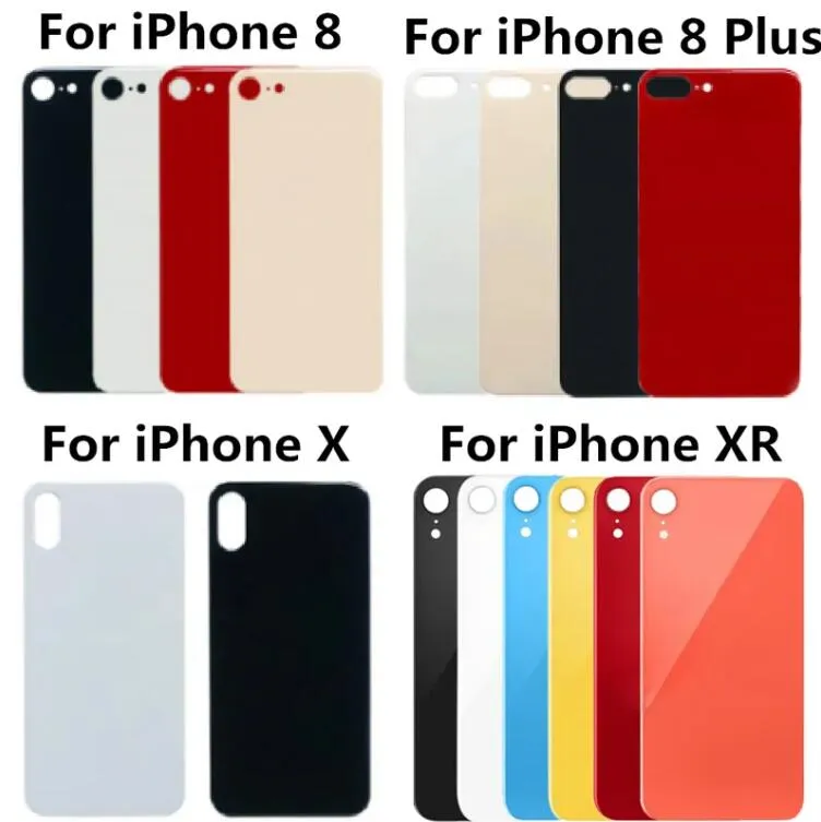 İPhone 15 14 13 12 11 Pro Max 8 Plus x XR XS Max Pil Cam Muhafaza Yedek Arka Kapak Çıkartmalar ile Büyük Delik Kamera