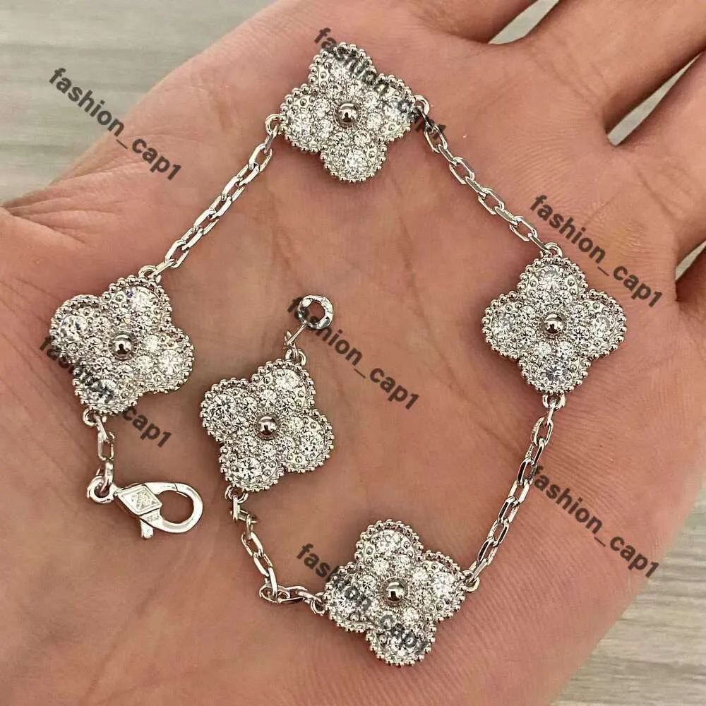 Van Cleeg Bracelet Bracelets À Breloques De Luxe Van Clover Designer Bracelet Perle 4 Feuilles Or 18 Carats Marque Laser Bracelet Collier Boucles D'oreilles Mariage Un Bijou Van Vanish Van 612