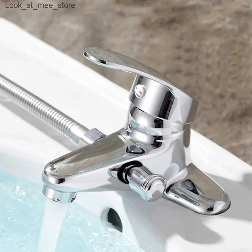 Rubinetti per lavandino del bagno 1 pezzo di rubinetto caldo e freddo lavabo bagno lavabo in lega di alluminio apertura laterale in due pezzi apparecchio a parete Q240301