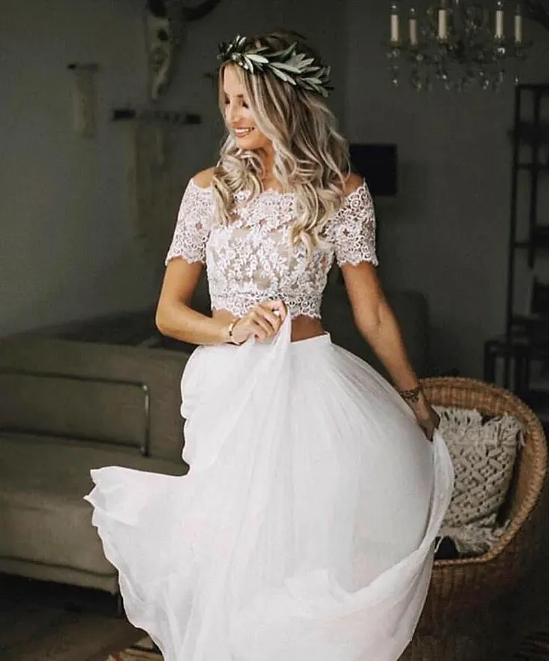 Wedding Dresses Bohemian: Two Piece Ivory Bridal Gown... From Chicweddings, $100.11 | DHgate.Com Wedding Dresses Bohemian: Two Piece Ivory Bridal Gown... From Chicweddings, $100.11 | DHgate.Com