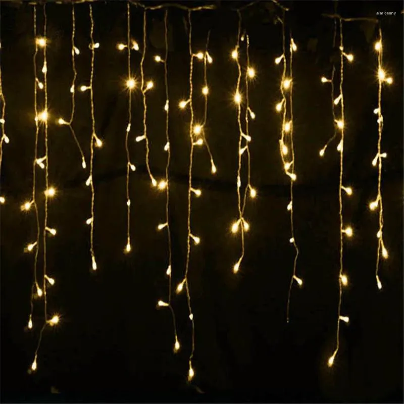 Snaren Lichtslingers Kerst Outdoor Decoratie Drop 5m Droop Guirlande Gordijn Ijspegel Led Tuin Home Party 220V 110V