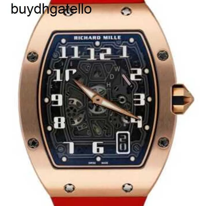 RicharsMill horlogetop kloon Zwitsers mechanisch uurwerk Extra plat 67-01 roségouden herenhorlogekastpapier