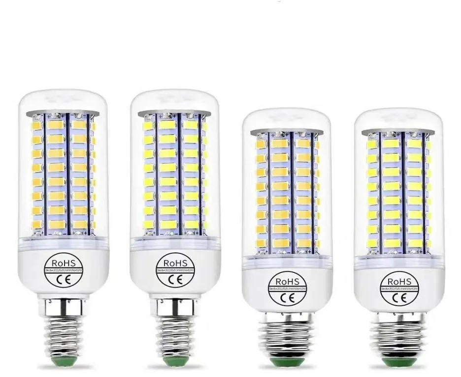 Lampada a LED SMD5730 E27 E14 Luci a LED 220V Lampadina a mais 24 36 48 56 69 72 LED Lampadario a lume di candela per la decorazione domestica1020765