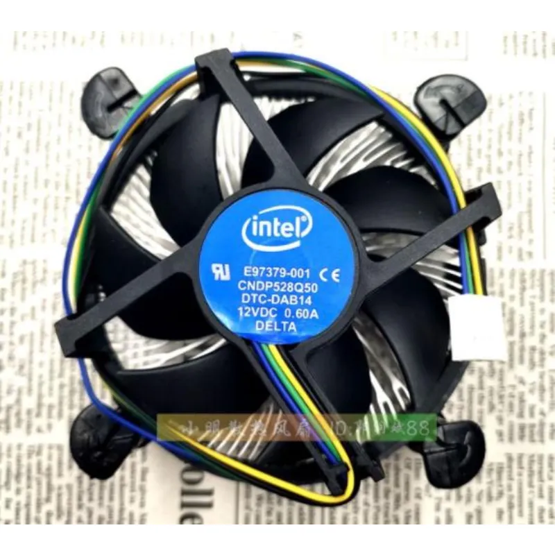 Оригинальный охлаждающий вентилятор для Intel E97379-001 E97379-003 Core I3/i5, разъем 12 В, 0,60 А, 775 контактов, 1150/1155/1156, вентилятор процессора