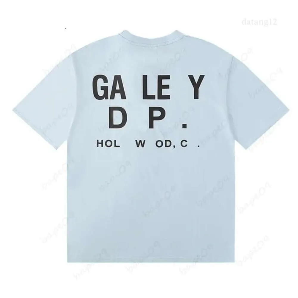 T-shirts Hommes Designer Galeries Département T-shirt blanc T-shirt graphique Mode décontractée Lâche Court Gallarys Dept Chemise Femmes Vêtements de rue Luxe Plus Taille Chemise 9573